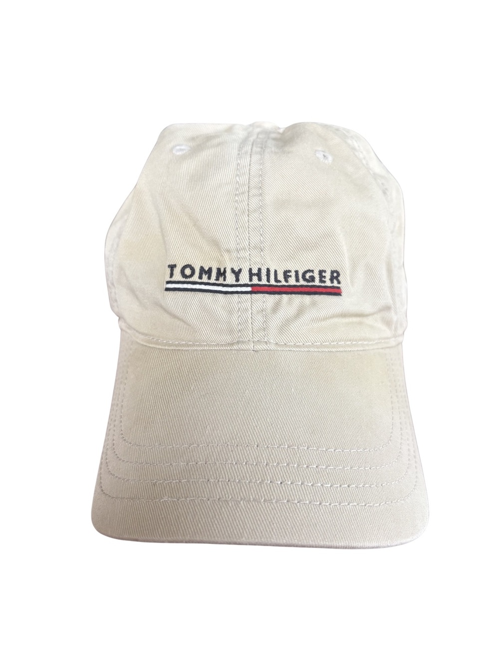 Tommy Hilfiger Cream Baseball Cap with Embroidered Logo
